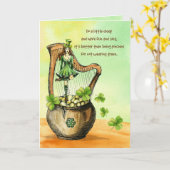 St. Patrick's Day Dancing Lass Pot of Gold Karte (Gelbe Blume)