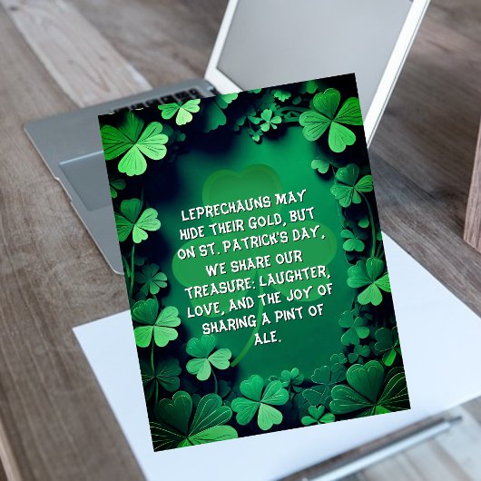 St. Patricks Day Dankbarkeit Postkarte