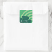 St Patricks Day Danke Kleeblatt Rainbow Party Quadratischer Aufkleber (Tasche)