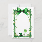 St. Patrick's Day Dankeschön Karte (Rückseite)