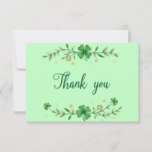 St. Patrick's Day Dankeschön Karte (Vorderseite)