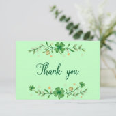 St. Patrick's Day Dankeschön Karte (Stehend Vorderseite)