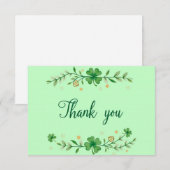 St. Patrick's Day Dankeschön Karte (Vorne/Hinten)