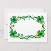 St. Patrick's Day Dankeschön Karte (Rückseite)