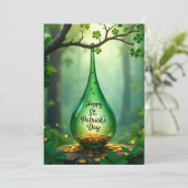 St. Patrick's Day Dankeskarte (Stehend Vorderseite)