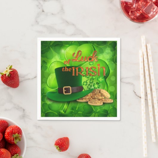 St. Patrick's Day - "Das Glück der Iren" Serviette (Beispiel)