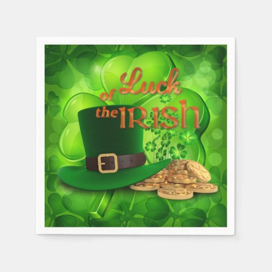 St. Patrick's Day - "Das Glück der Iren" Serviette (Vorderseite)