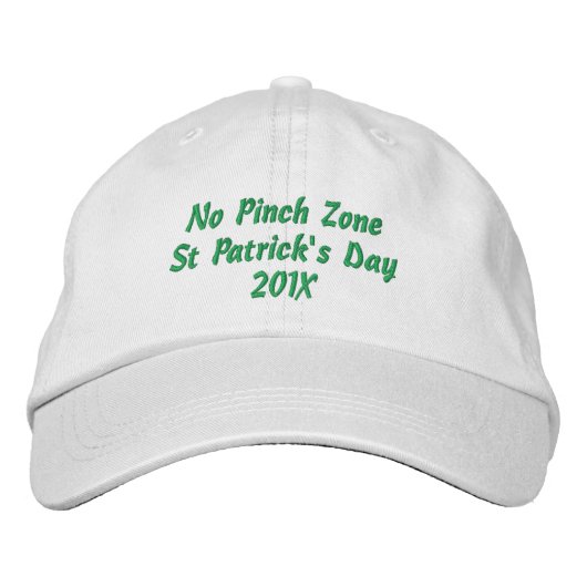 St Patricks Day Dated Hat Bestickte Baseballkappe (Vorderseite)