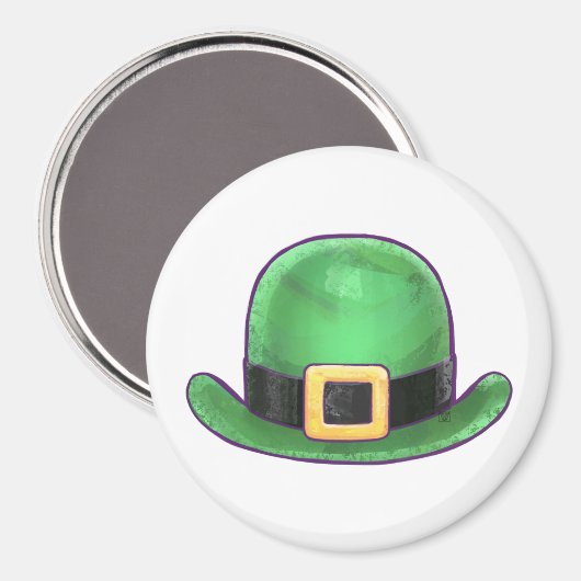 St Patricks Day Derby Hat Magnet (Vorderseite/Rückseite)