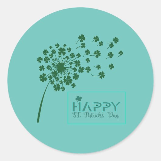 St. Patrick's Day Design Runder Aufkleber (Vorderseite)