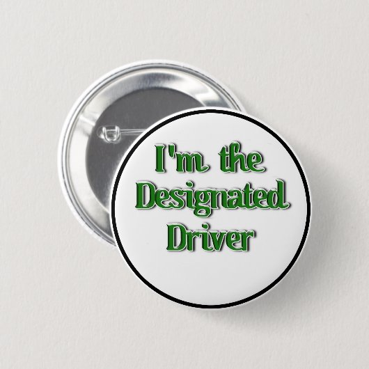 St. Patrick's Day Designated Driver Button (Vorne & Hinten)