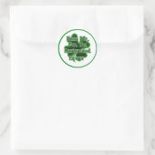 St. Patrick's Day Designated Driver Runder Aufkleber (Tasche)
