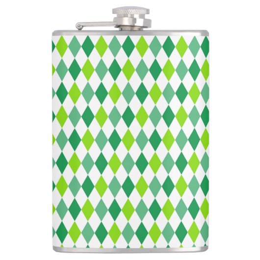 St. Patrick's Day Diamond Shape Pattern-54603 Flachmann (Vorderseite)