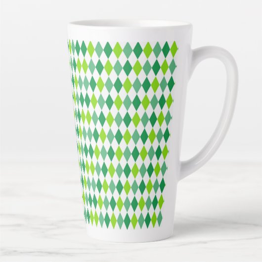 St. Patrick's Day Diamond Shape Pattern-54603 Milchtasse (Rechts)