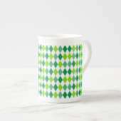 St. Patrick's Day Diamond Shape Pattern-54603 Porzellantasse (Vorderseite Rechts)