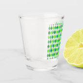 St. Patrick's Day Diamond Shape Pattern-54603 Schnapsglas (Links)
