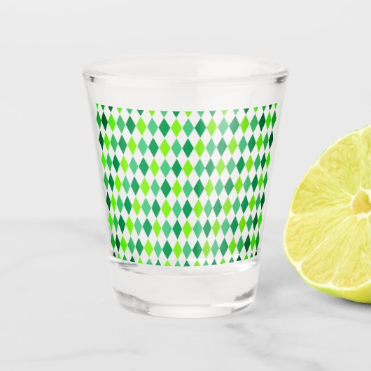 St. Patrick's Day Diamond Shape Pattern-54603 Schnapsglas (Vorderseite)