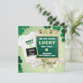 St Patrick's Day Digital Pregnancy Ankündigung (Stehend Vorderseite)