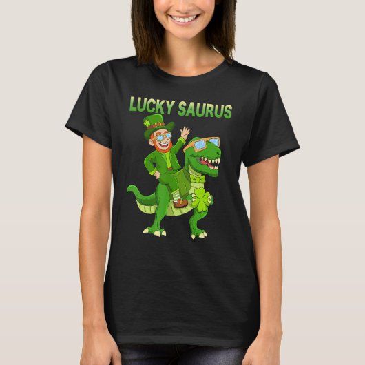 St Patricks Day Dinosaur Happy St Pat Trex Boys Gi T-Shirt (Vorderseite)