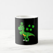 St Patricks Day Dinosaur Shamrock Leprechaun Hut K Kaffeetasse (Mittel)