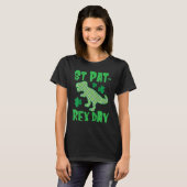St Patricks Day Dinosaur St Pat Rex Day Kids Dino T-Shirt (Vorne ganz)