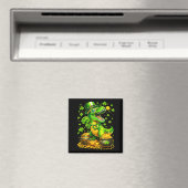 St. Patricks Day Dinosaur T-Rex Kleeblatt Kinder J Magnet (In Situ (Geschirrspüler))