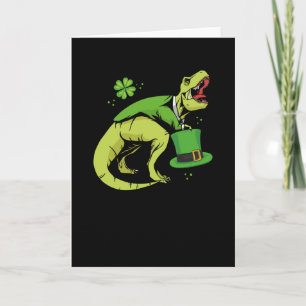 St. Patricks Day Dinosaurier Karte