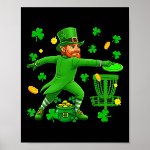 St. Patrick's Day Disc Golf Matching Spieler Poster