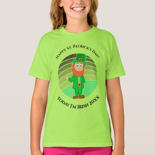 St. Patrick's Day Distressed Irish Leprechaun T-Shirt (Vorderseite)