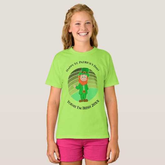 St. Patrick's Day Distressed Irish Leprechaun T-Shirt (Vorne ganz)