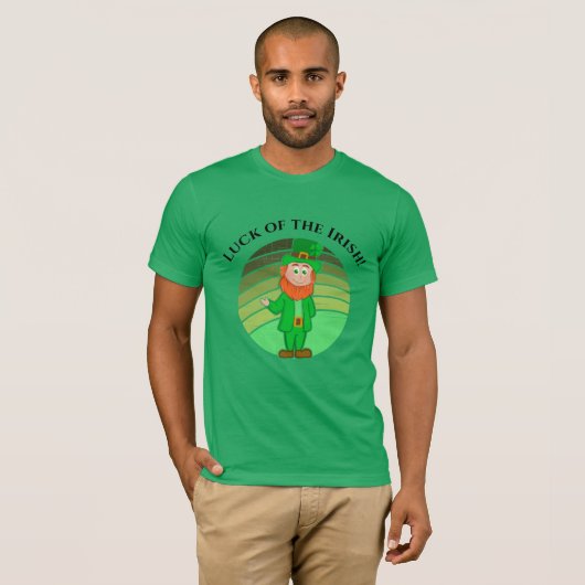 St. Patrick's Day Distressed Irish Leprechaun T-Shirt (Vorne ganz)