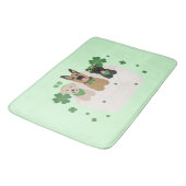 St Patricks Day Dog Mail Badematte (Schrägansicht)