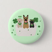 St Patricks Day Dog Mail Button (Vorderseite)
