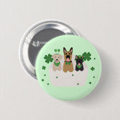 St Patricks Day Dog Mail Button (Vorne & Hinten)