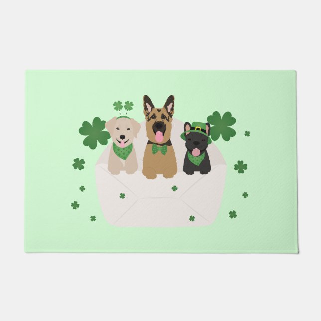 St Patricks Day Dog Mail Fußmatte (Vorderseite)