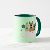St Patricks Day Dog Mail Tasse (VorderseiteRechts)