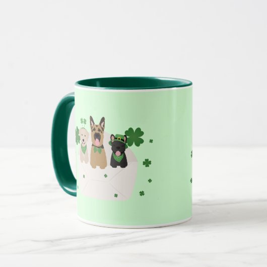 St Patricks Day Dog Mail Tasse (Vorderseite Links)
