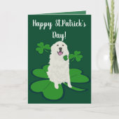 St. Patrick's Day Dog Pattern Karte (Vorderseite)