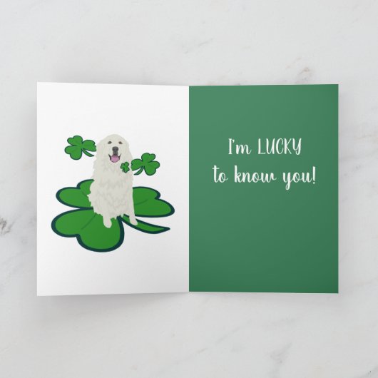 St. Patrick's Day Dog Pattern Karte (Innenseite)