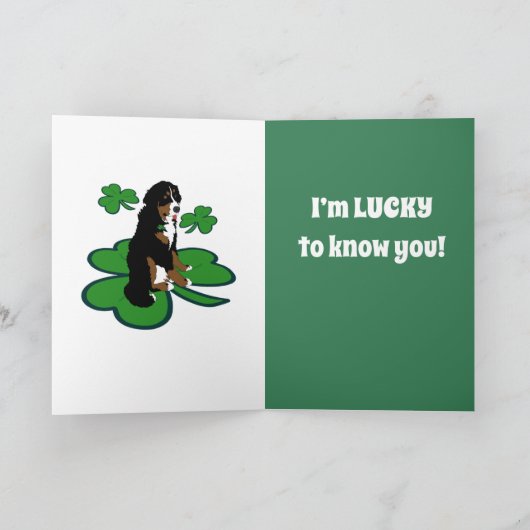 St. Patrick's Day Dog Pattern Karte (Innenseite)