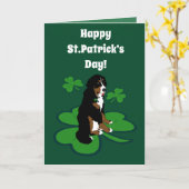 St. Patrick's Day Dog Pattern Karte (Gelbe Blume)