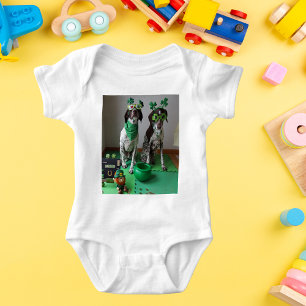 St. Patrick's Day Dogs Party Baby Jersey Bodysuit Strampler