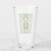 St. Patricks Day Doppel geficktes Bier Leprechaun Glas (Rückseite)