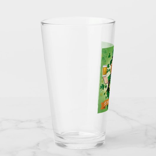St. Patricks Day Doppel geficktes Bier Leprechaun Glas (Rechts)