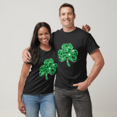 St Patrick's Day Dot Pattern Kleeblatt Lucky Clove T-Shirt (Unisex)