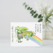 St. Patrick's Day Dragon Postkarte (Stehend Vorderseite)