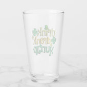 St Patrick's Day Drink Betrunken Glas (Rückseite)