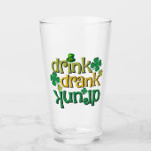 St Patrick's Day Drink Betrunken Glas (Vorderseite)