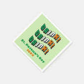 St. Patrick's Day Drink Funny Irish Serviette (Ecke)