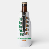 St. Patrick's Day Drink Irish Funny Flaschenkühler (Flasche Rückseite)